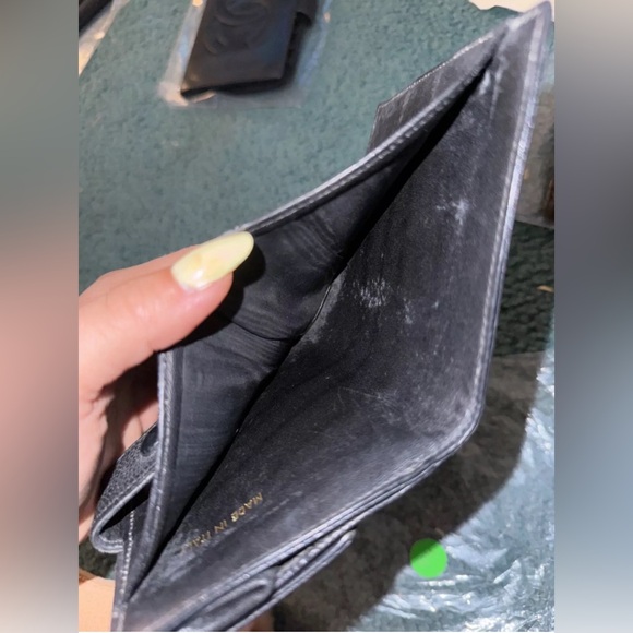 AUTHENTIC Chanel Timeless CC Compact Cavier Black Leather Wallet - Picture 4 of 5